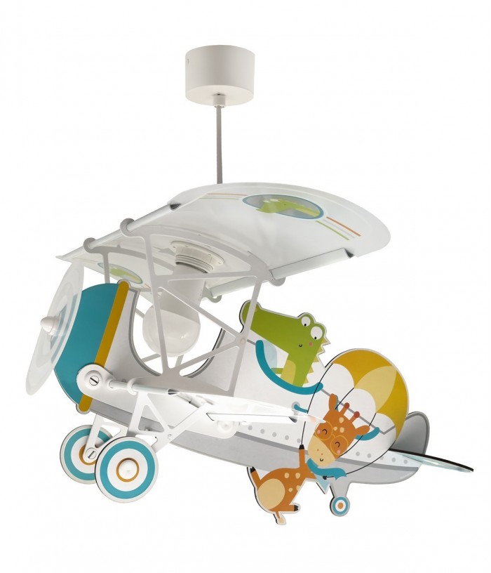 Lustre et lampe suspension enfant avion Petit Crocodile