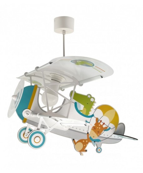 Lustre et lampe suspension enfant avion Petit Crocodile