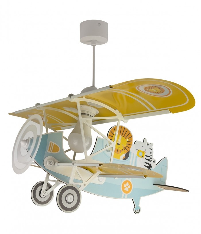 Lustre et lampe suspension enfant avion Petit Lion