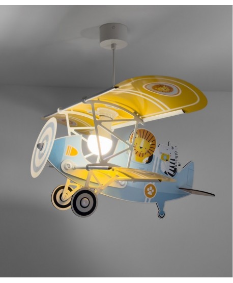 Children's hanging lamp airplane Little Lion