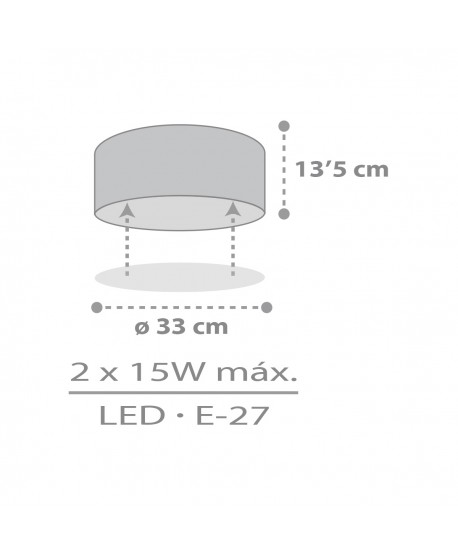 Plafon De Teto Cor Cinza Color Light