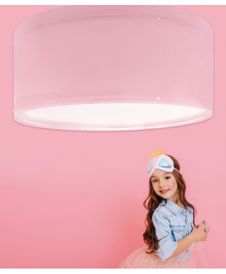 Plafón de techo infantil Color Light Rosa