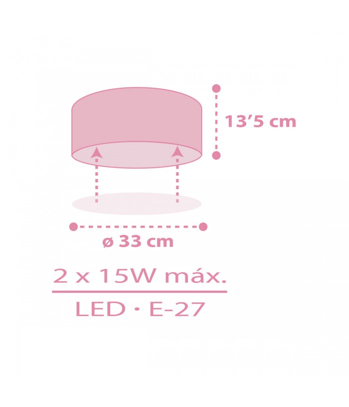 Children Ceiling Lamp Color Light Pink