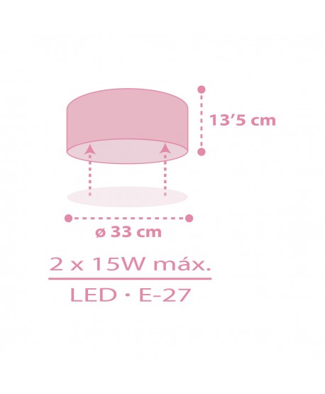 Children Ceiling Lamp Color Light Pink