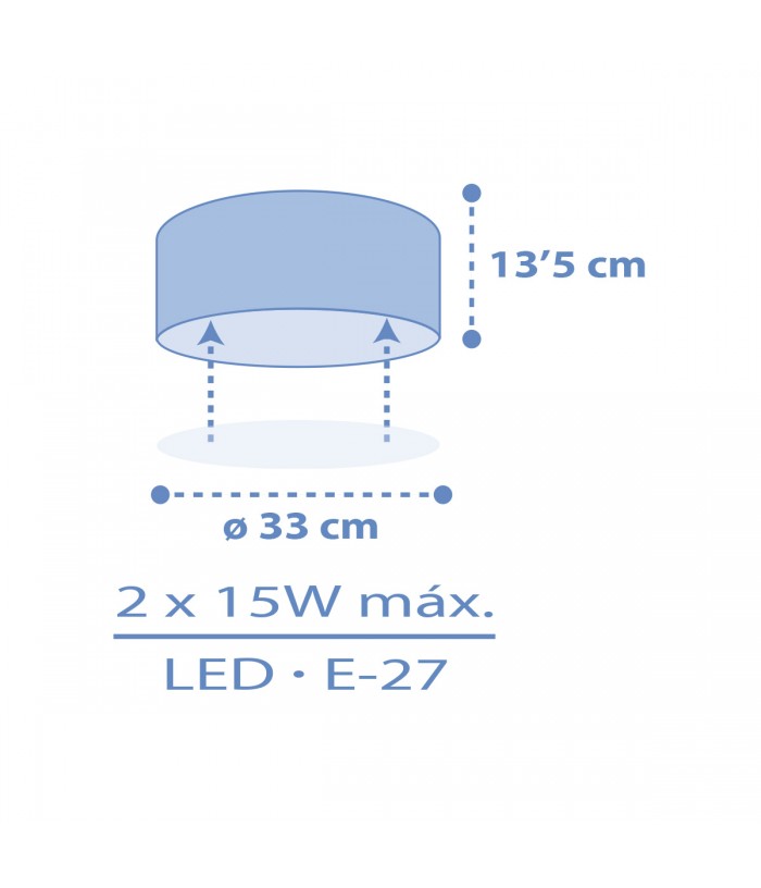 Plafon De Tecto Cor Azul Color Light
