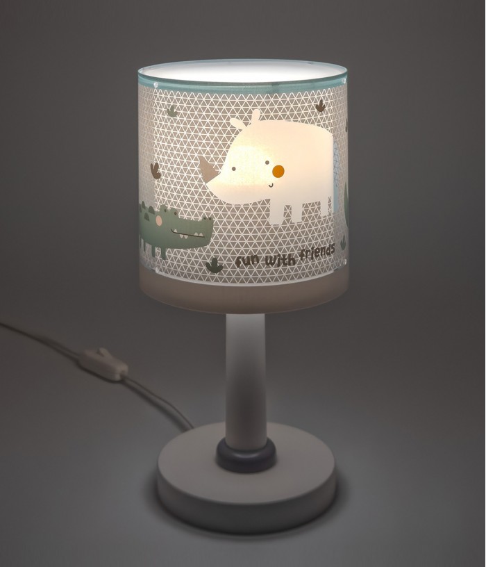 Lampe De Chevet Pour Enfant Rhino & Croco Rhinocéros et Crocodile