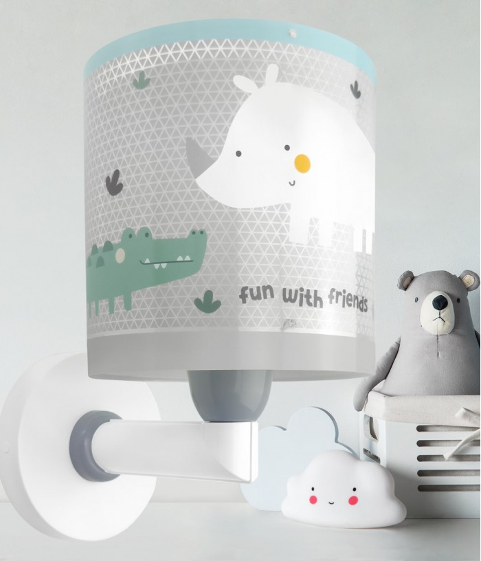 Children Wall Light Rhino & Croco