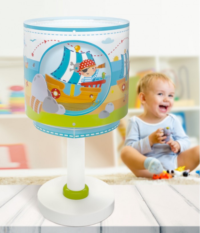 Lampe De Chevet Pour Enfant Pirate Island Île Des Pirates