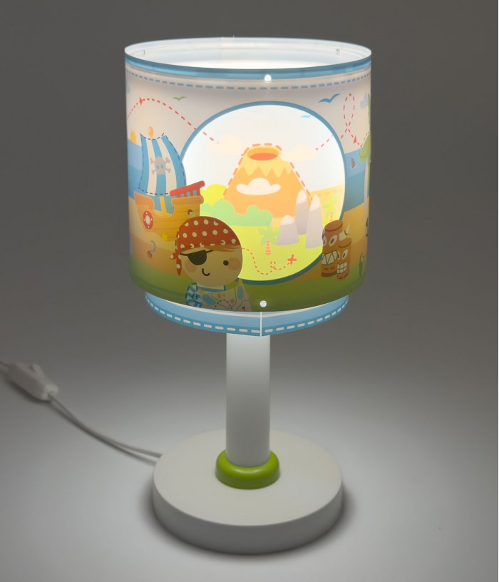 Lampe De Chevet Pour Enfant Pirate Island Île Des Pirates