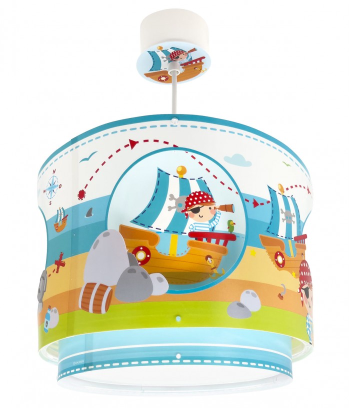 Candeeiro De Teto Infantil Pirate Island Ilha Pirata