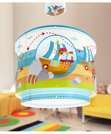 Lustre Suspension Pour Enfant Pirate Island Île Des Pirates