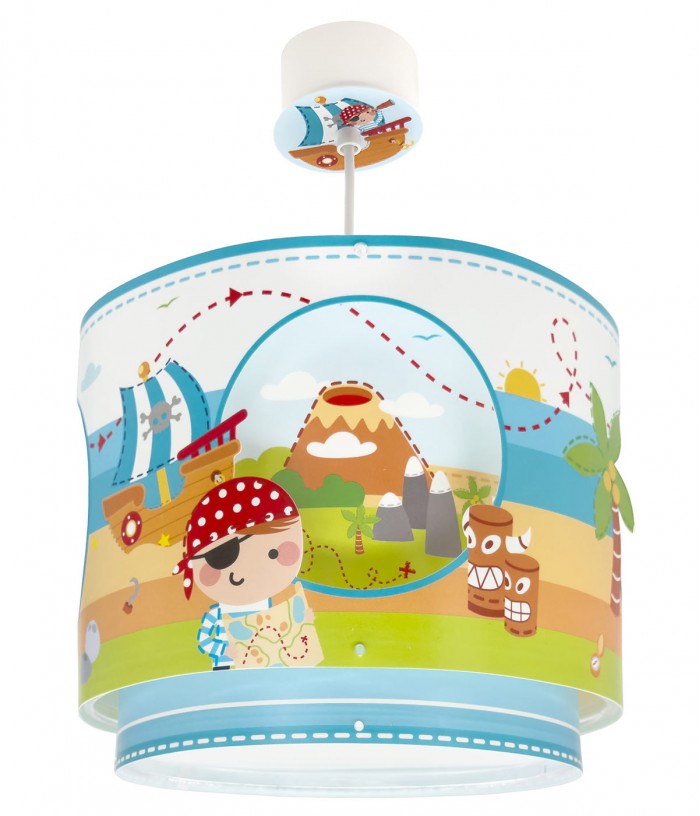 Lustre Suspension Pour Enfant Pirate Island Île Des Pirates