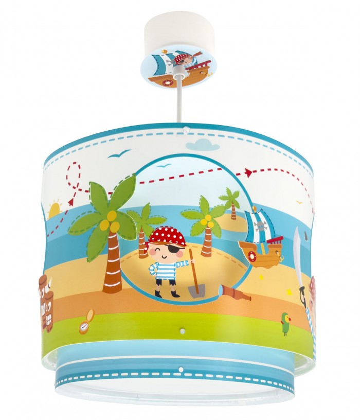 Candeeiro De Teto Infantil Pirate Island Ilha Pirata