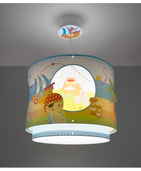 Lustre Suspension Pour Enfant Pirate Island Île Des Pirates