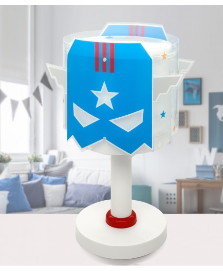 Lampe De Chevet Pour Enfant Blue Hero Super-héros