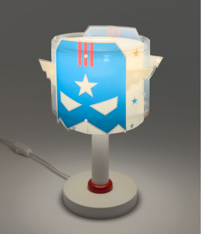 Lampe De Chevet Pour Enfant Blue Hero Super-héros