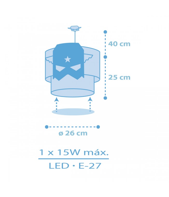 Children Ceiling Lamp Blue Hero