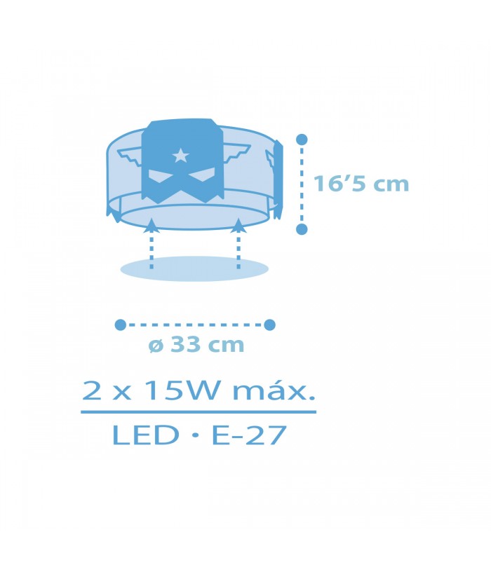 Children Ceiling Light Blue Hero