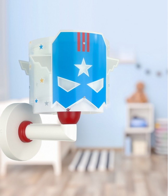 Applique Murale Pour Enfant Blue Hero Super-héros