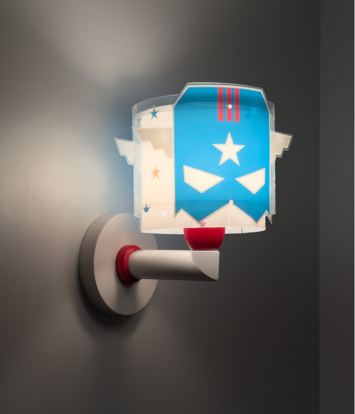 Children Wall Lamp Blue Hero