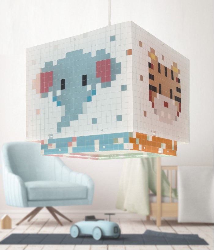 Lampada da soffitto per bambini Little Pixel Arte Pixelata