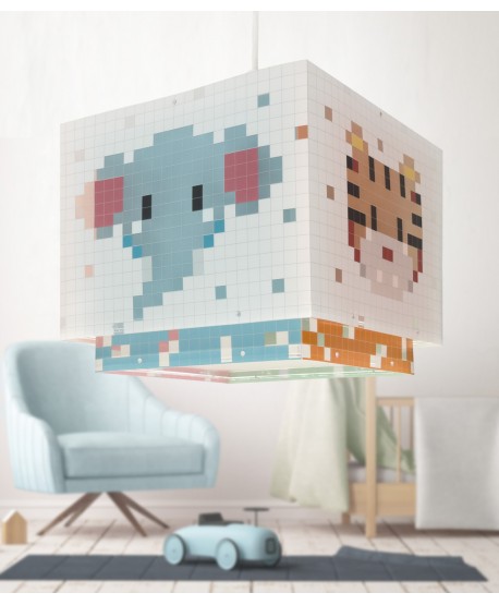 Candeeiro De Teto Infantil Little Pixel