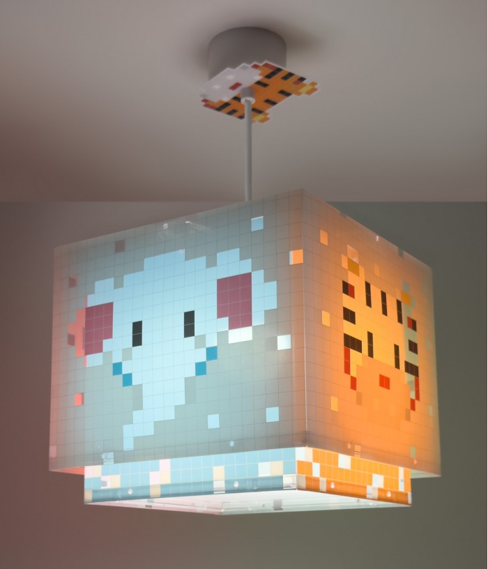 Lampada da soffitto per bambini Little Pixel Arte Pixelata