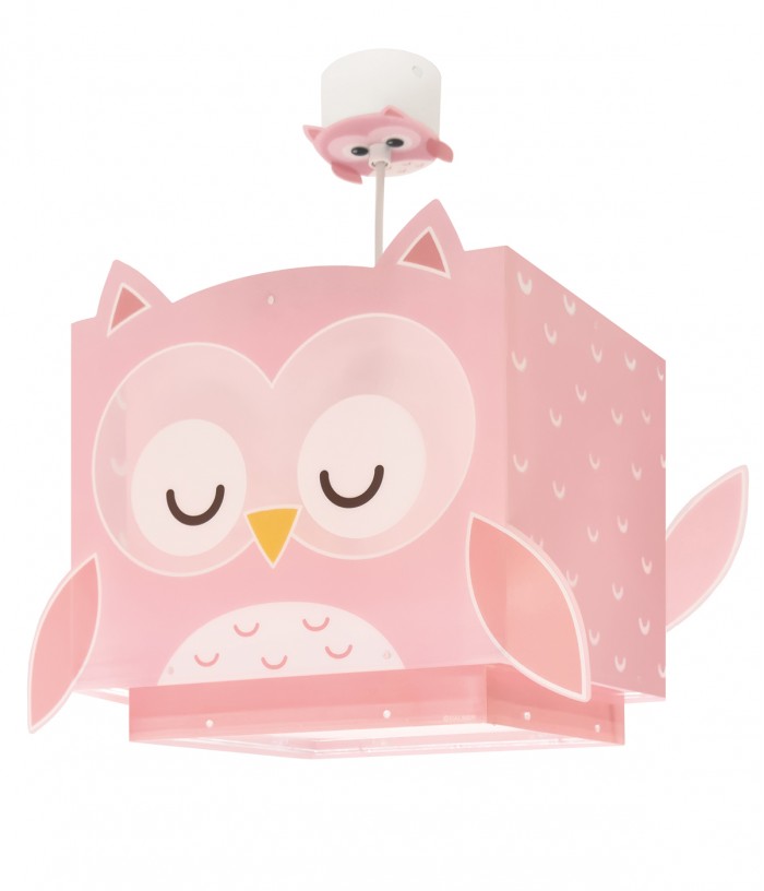 Lámpara de techo infantil Little Pink Owl Búho Rosa