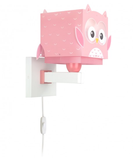 Children Wall Lamp Little Pink Owl