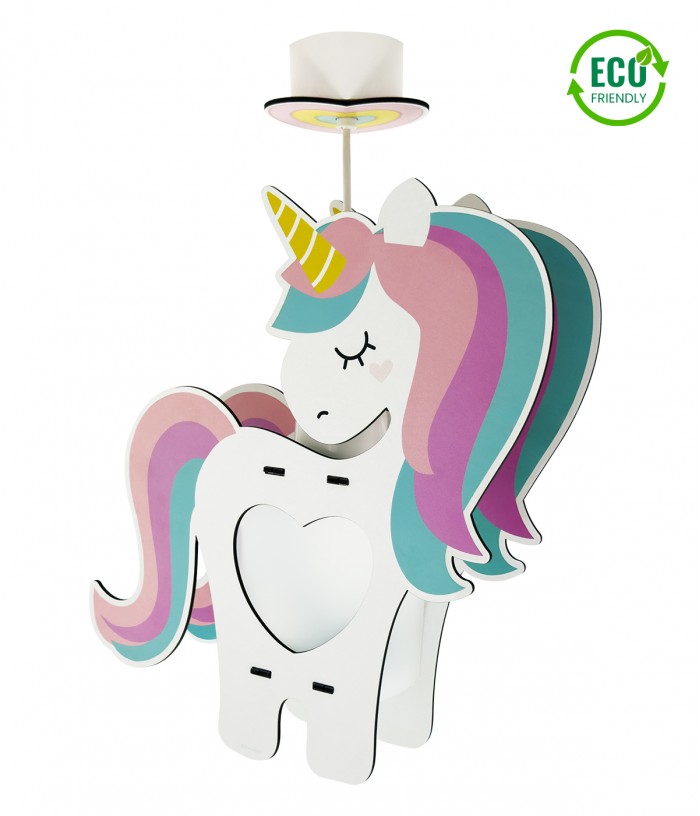 Lámpara de techo infantil Unicornio - eco friendly