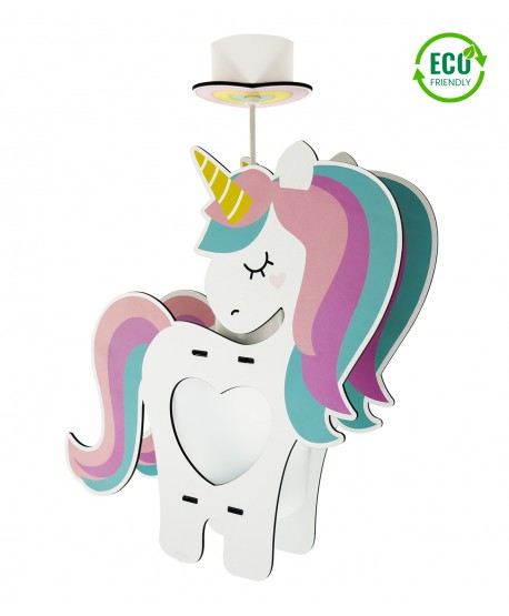 Lampada da soffitto per bambini Unicorno - eco friendly