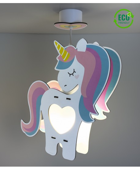 Children hanging lamp Unicorn - eco friendly