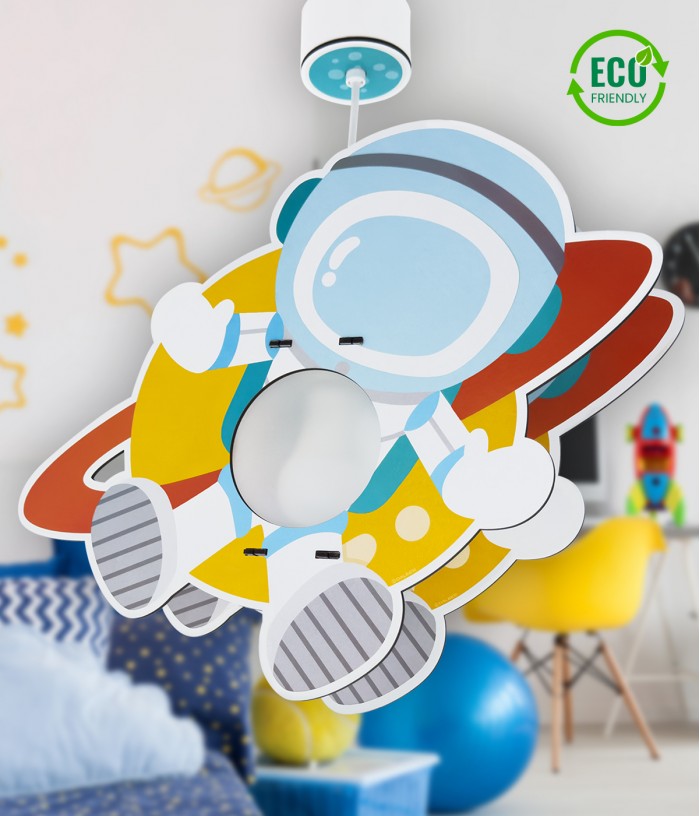 Lustre et lampe suspendue enfant Astronaute - eco friendly