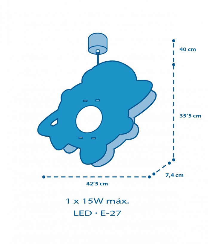 Lampada da soffitto per bambini Astronauta - eco friendly