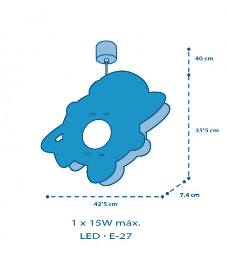 Lampada da soffitto per bambini Astronauta - eco friendly