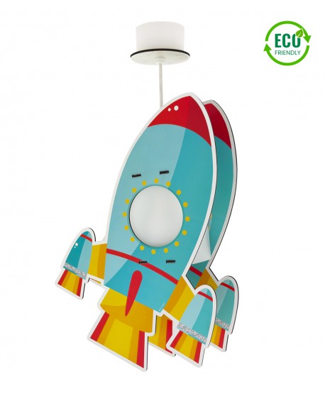 Children hanging lamp Rocket - eco friendly