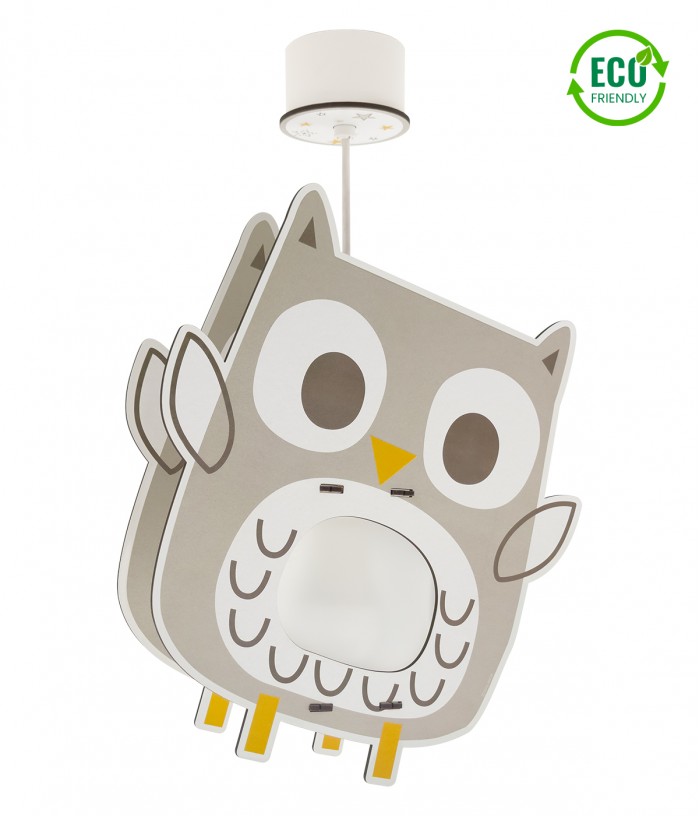 Candeeiro teto infantil Good Night Coruja - eco friendly