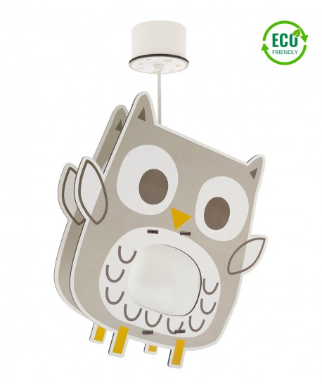 Candeeiro teto infantil Good Night Coruja - eco friendly