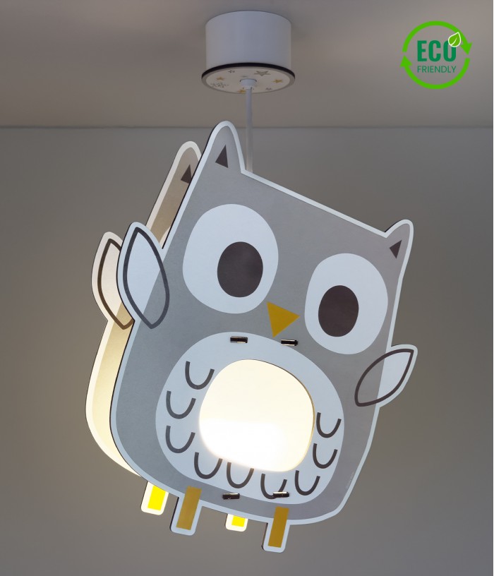 Children hanging lamp Good Night Owl - eco friendly