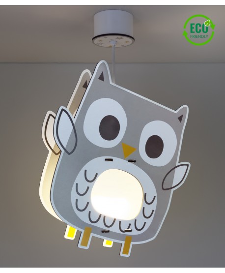 Children hanging lamp Good Night Owl - eco friendly