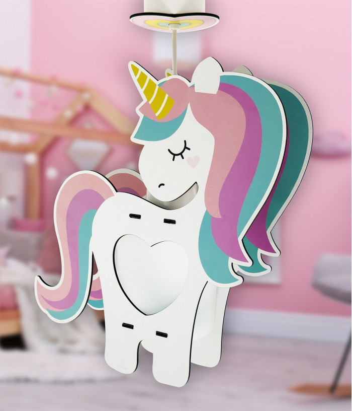 Children hanging lamp Unicorn - eco friendly