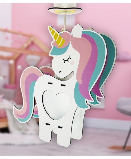 Lustre et lampe suspendue enfant Licorne - eco friendly