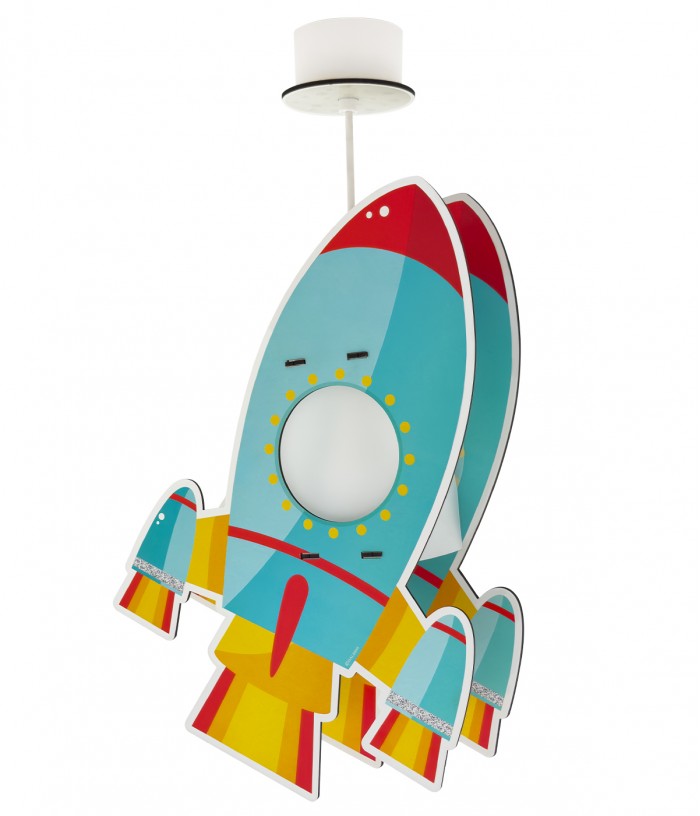 Children hanging lamp Rocket - eco friendly