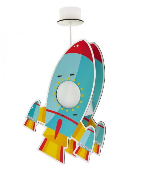 Lampada da soffitto per bambini Razzo Rocket - eco friendly