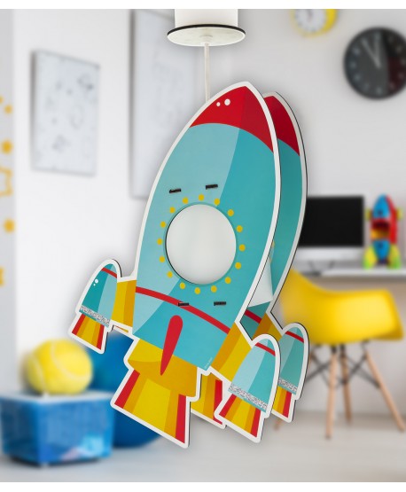 Lampada da soffitto per bambini Razzo Rocket - eco friendly