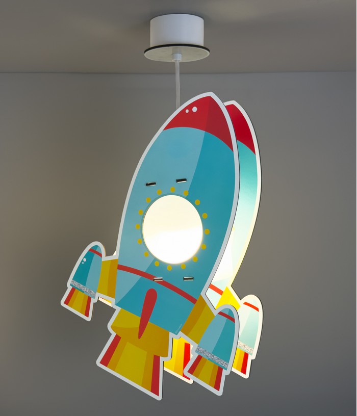 Children hanging lamp Rocket - eco friendly