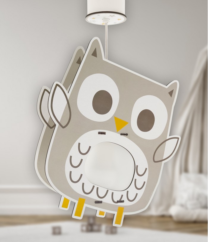 Children hanging lamp Good Night Owl - eco friendly