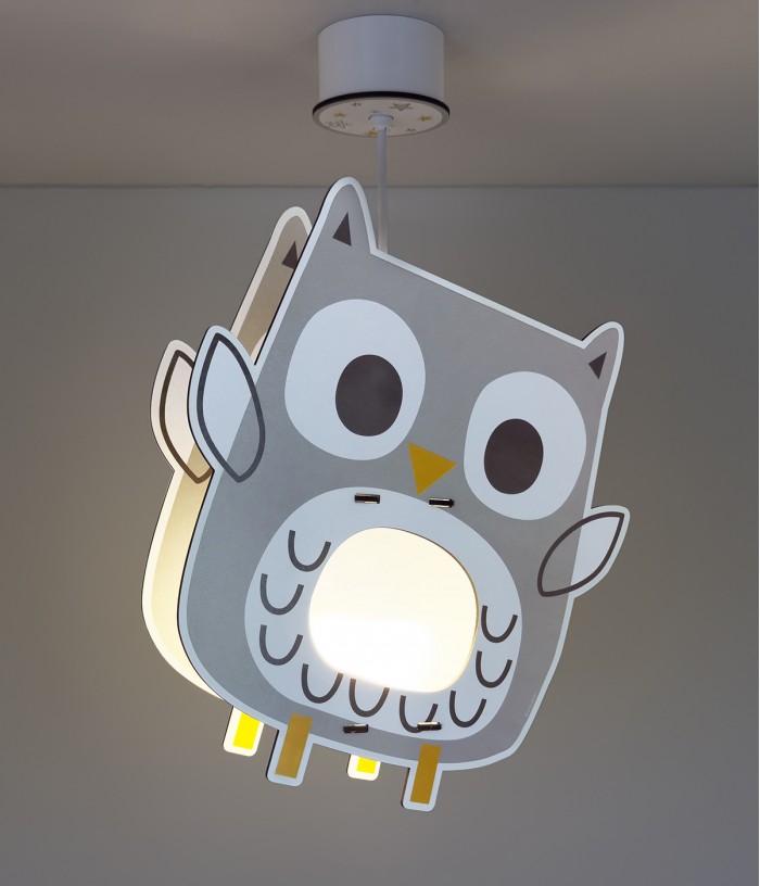 Children hanging lamp Good Night Owl - eco friendly