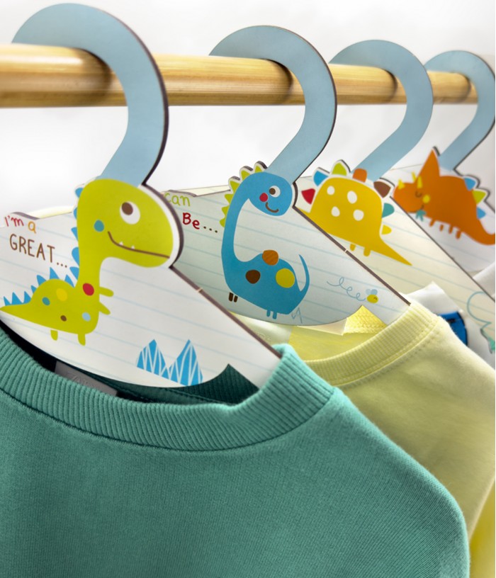 Children's hangers Dinos Dinosaurs pack 8 pcs. (2 x model)