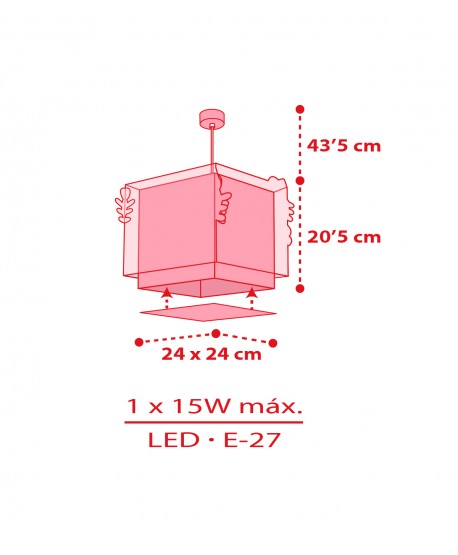 Lampada da soffitto a sospensione per bambini Hello Kitty